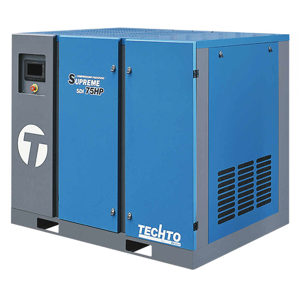 Compressor de Parafuso 75hp 10bar – Techto Supreme SDI 75HP 300PCM 380V